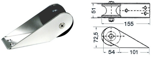 Bild på 155x51-mm S.S. stemhead roller