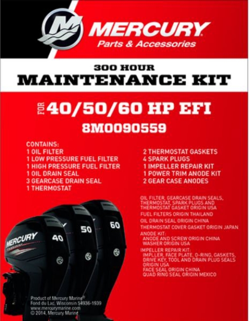 Bild på Service Kit 300hr Mercury 40-60hp EFI 4-t BF & CT Gearcase